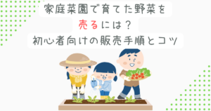 家庭菜園で育てた野菜を売るには？初心者向けの販売手順とコツ