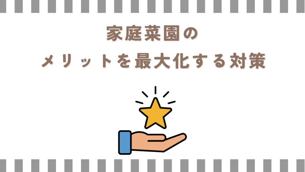 家庭菜園のメリットを最大化する対策