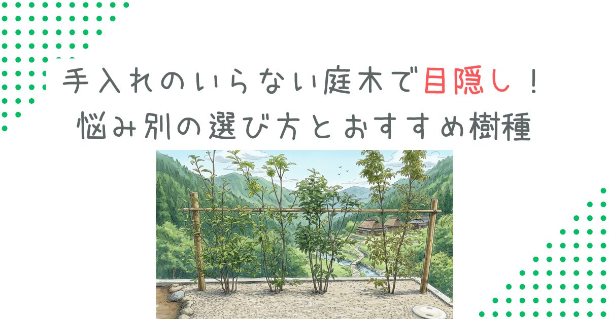 手入れのいらない庭木で目隠し！悩み別の選び方とおすすめ樹種
