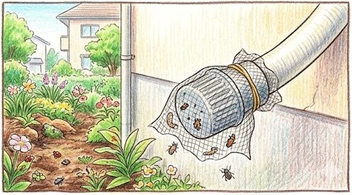 ベランダの家庭菜園のゴキブリ：隙間をパテやテープで完全に塞ぐ