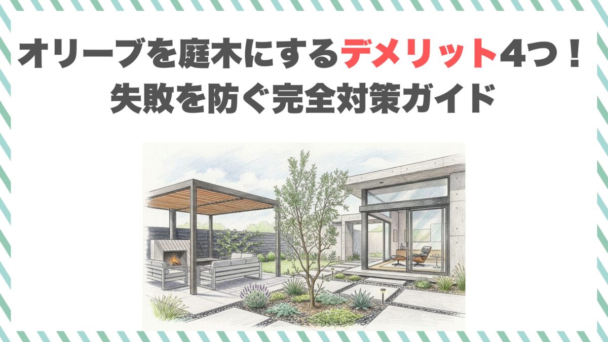オリーブを庭木にするデメリット4つ！失敗を防ぐ完全対策ガイド