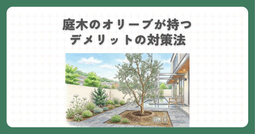 庭木のオリーブが持つデメリットの対策法