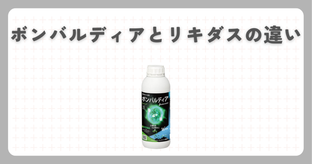 ボンバルディアとリキダスの違い