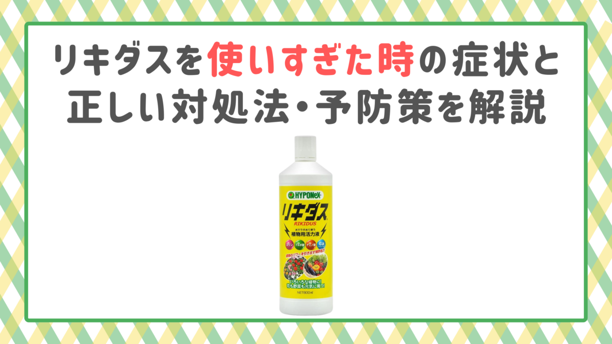 リキダスを使いすぎた時の症状と正しい対処法・予防策を解説