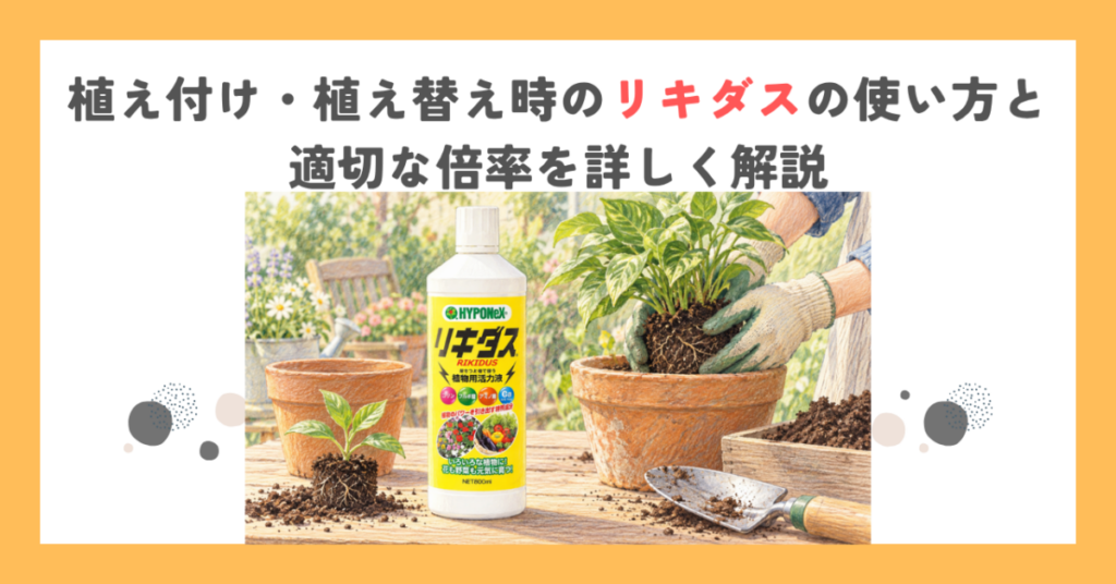 植え付け・植え替え時のリキダスの使い方と適切な倍率を詳しく解説