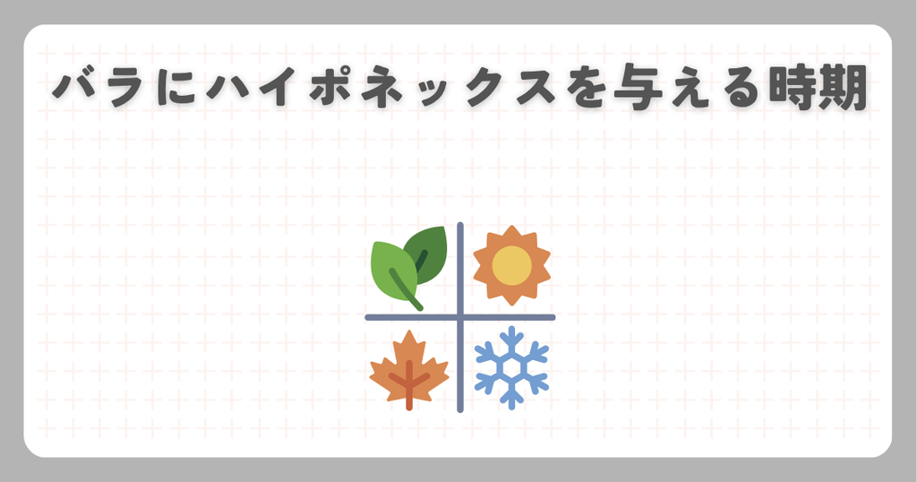 バラにハイポネックスを与える時期