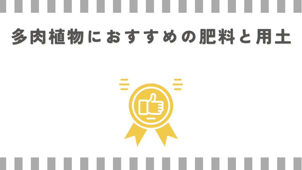 多肉植物におすすめの肥料と用土