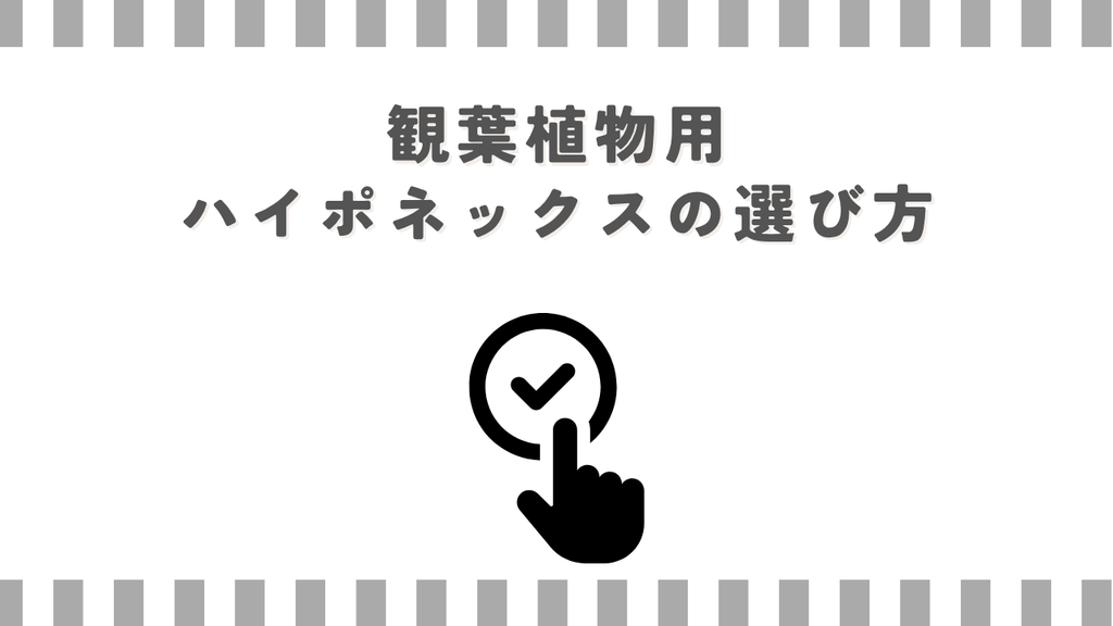 観葉植物用ハイポネックスの選び方